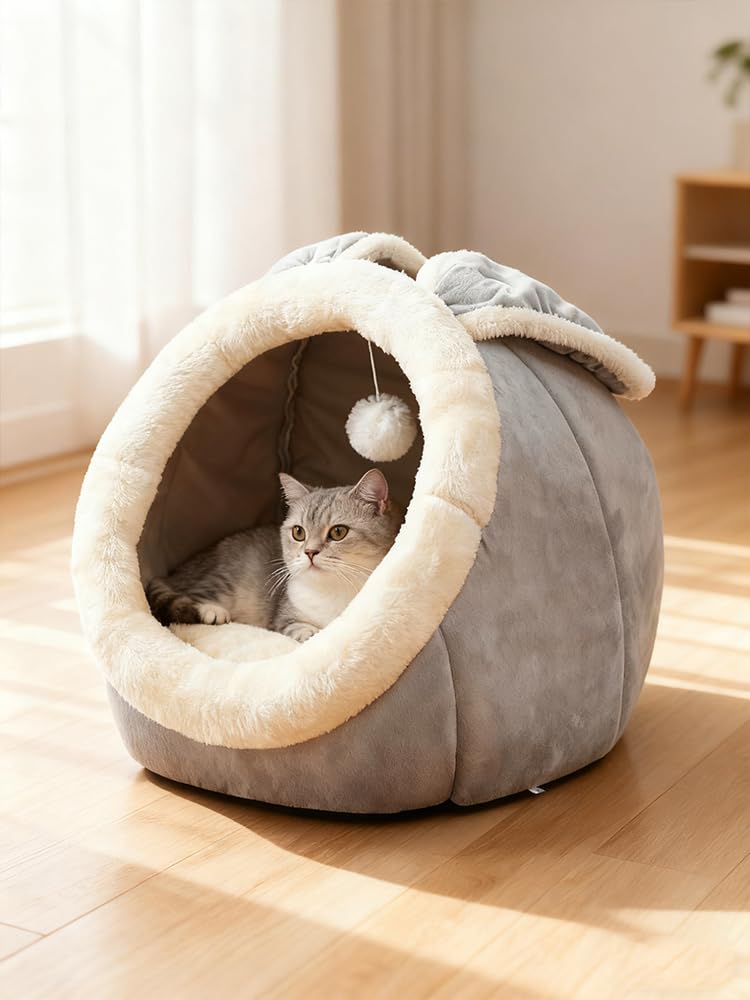 Cama cueva Lcybem lavable a máquina, mantenimiento rápido y cómodo.