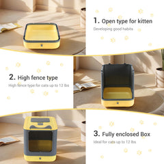 LCZLBRRD caja para gatos entrada y salida dos maneras, ideal para gatitos y adultos