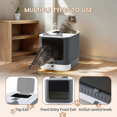 LCZLBRRD caja-litter-gato-cajon-limpieza: bandeja extraíble para cambio fácil.