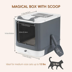 LCZLBRRD caja-litter-gato-plegable-lateral: diseño compacto para rincones.