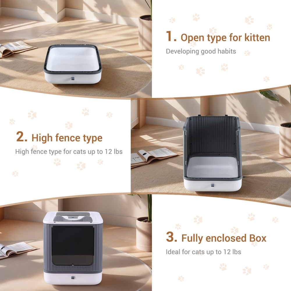 LCZLBRRD caja-litter-gato-tapa-completa: privacidad para el gato y control de olores.