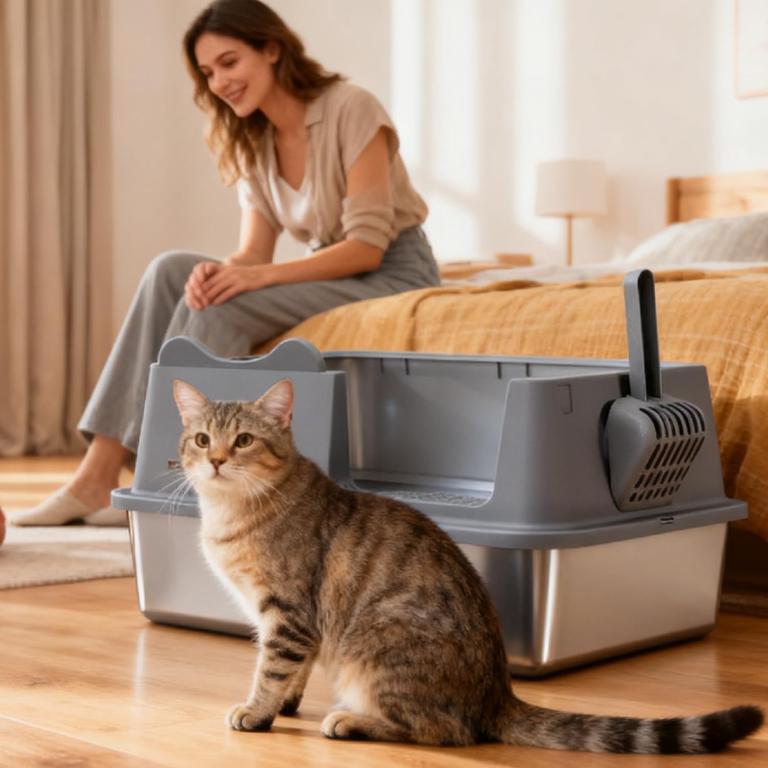 LCZLBRRD tamaño XL ofrece gran capacidad para gatos grandes.