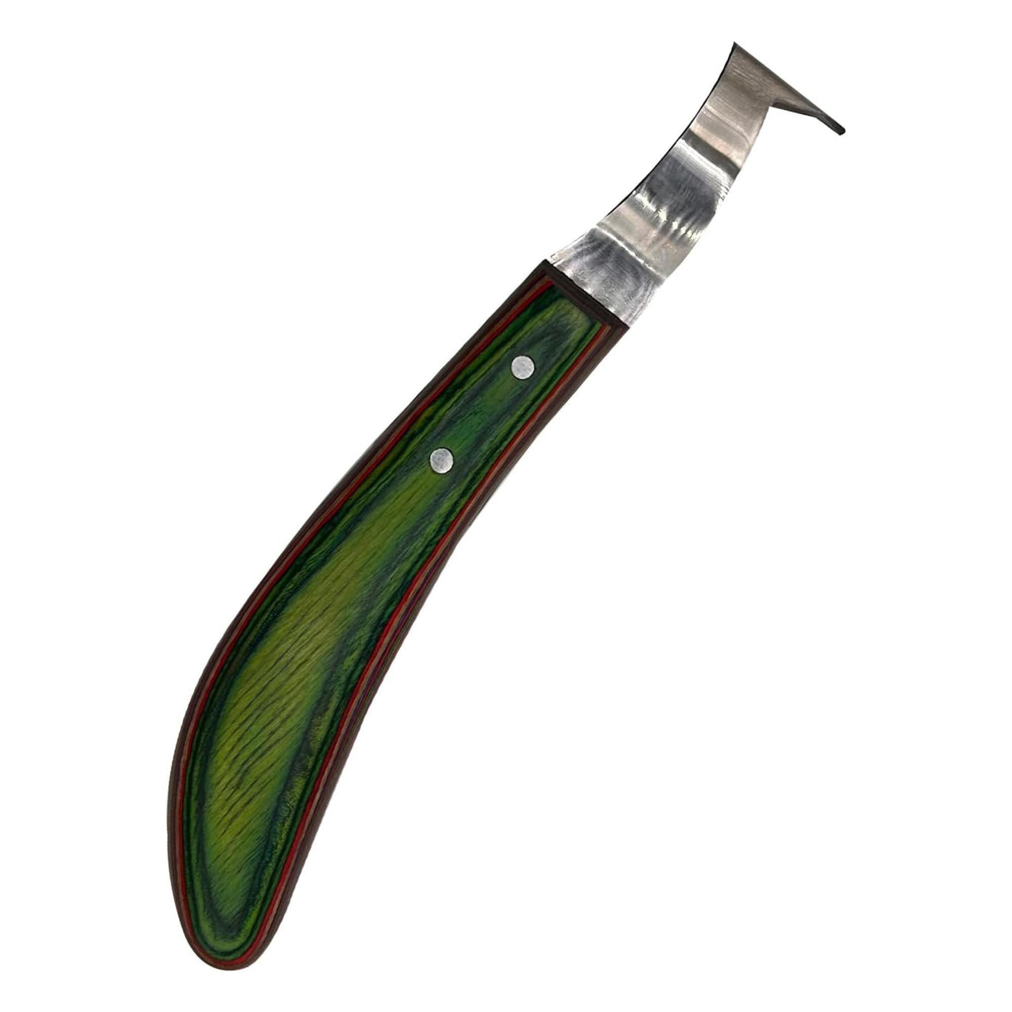 Cuchillo para cascos Le Czar con lazo largo y hoja afilada para cortes precisos.