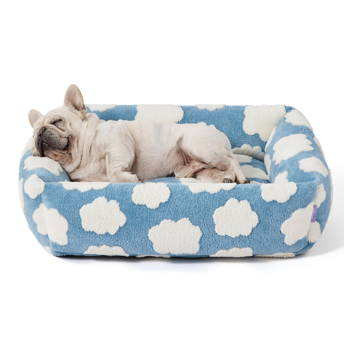 Cama LE SURE para perros medianos, forma rectangular y soporte cómodo.