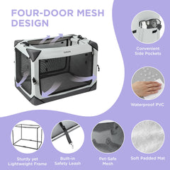 LE SURE jaula con acceso fácil y ventilación para uso interior y exterior.