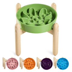 LE TAUCI comedero lento cerámico elevado para perros, favorece comer despacio y estabilidad.