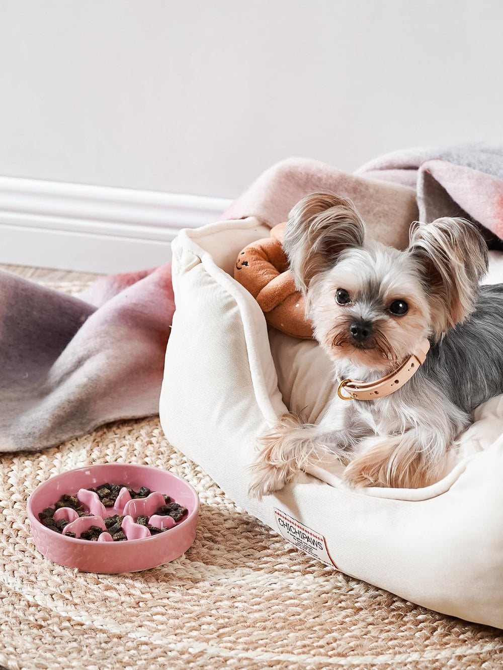 LE TAUCI PET base antideslizante mantiene estable el cuenco durante la comida.