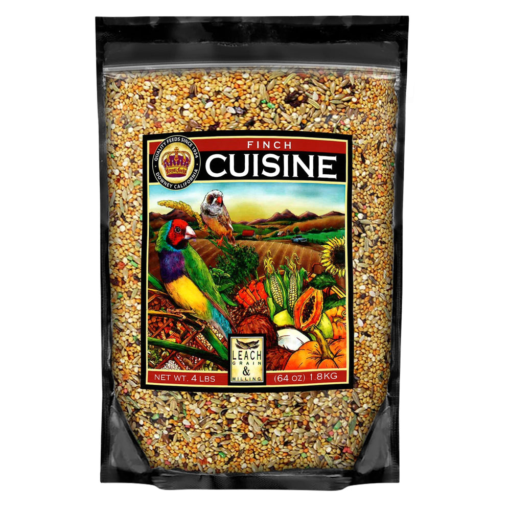 LEACH GRAIN & MILLING CO. Finch Cuisine aporta equilibrio nutricional para aves pequeñas