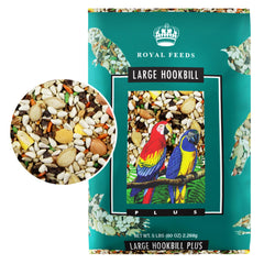 LEACH GRAIN & MILLING CO Large Hookbill Plus, bolsa de 5 libras lista para aves grandes.
