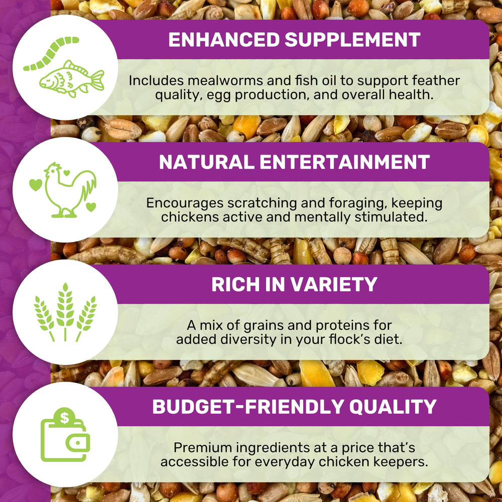 LEACH GRAIN MILLING CO. mezcla nutritiva para pollos ofrece diversidad de dieta