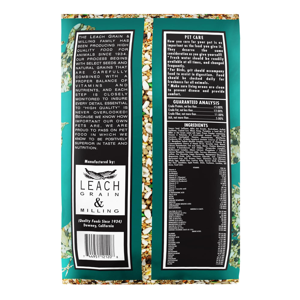 LEACH Small Hookbill Plus, mezcla semillas para aves pequeñas, sabor variado y nutrición equilibrada