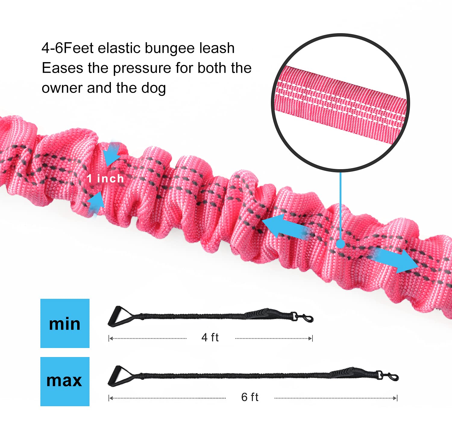 LEADSOM correa 6ft diseño resistente para perros medianos