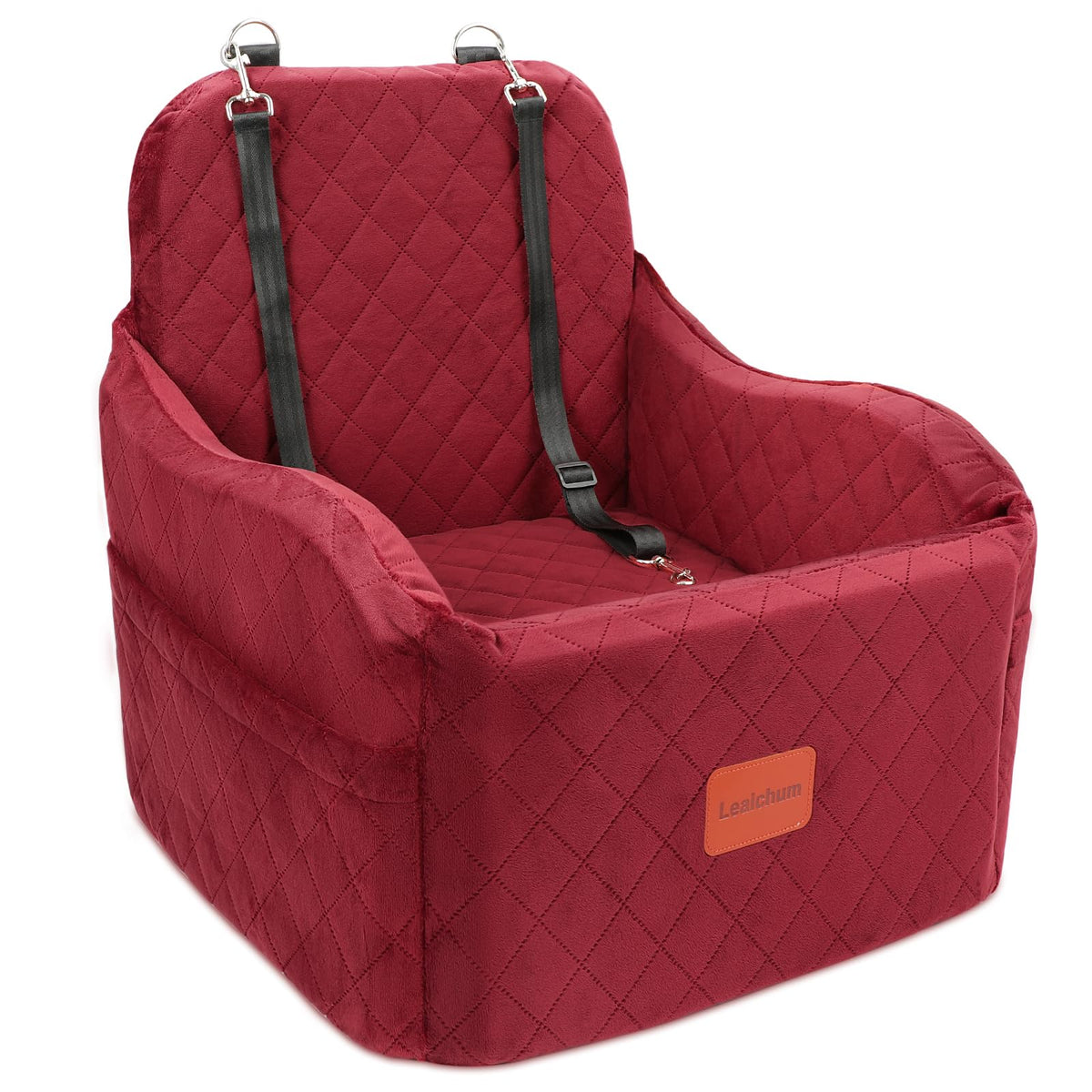 Lealchum asiento elevador para perro en coche, 6 pulgadas de altura para comodidad.