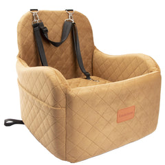 Lealchum asiento coche para perro pequeño café: confort y seguridad en viajes.