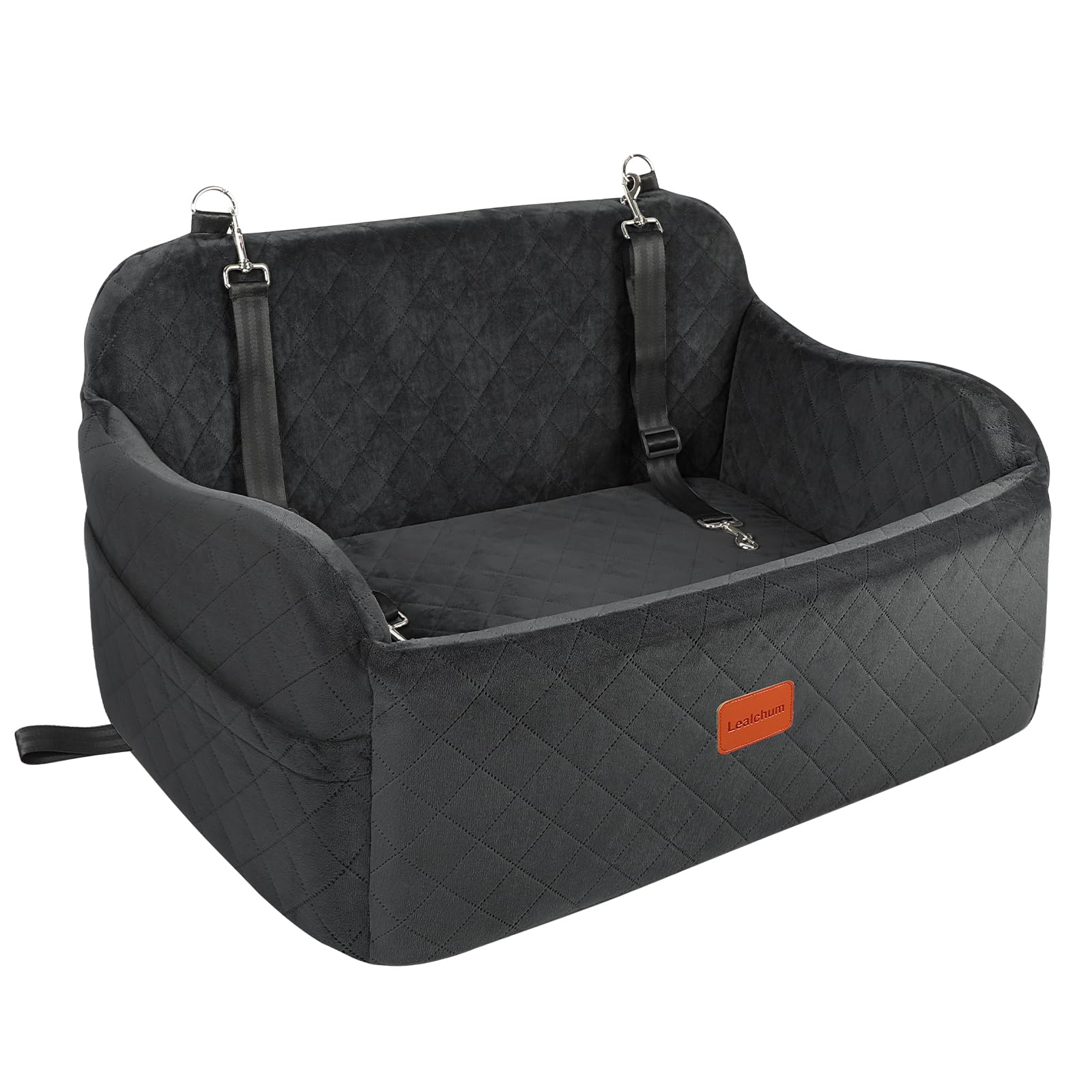 Lealchum asiento para perro grande en coche, diseño arco para mayor comodidad en viajes