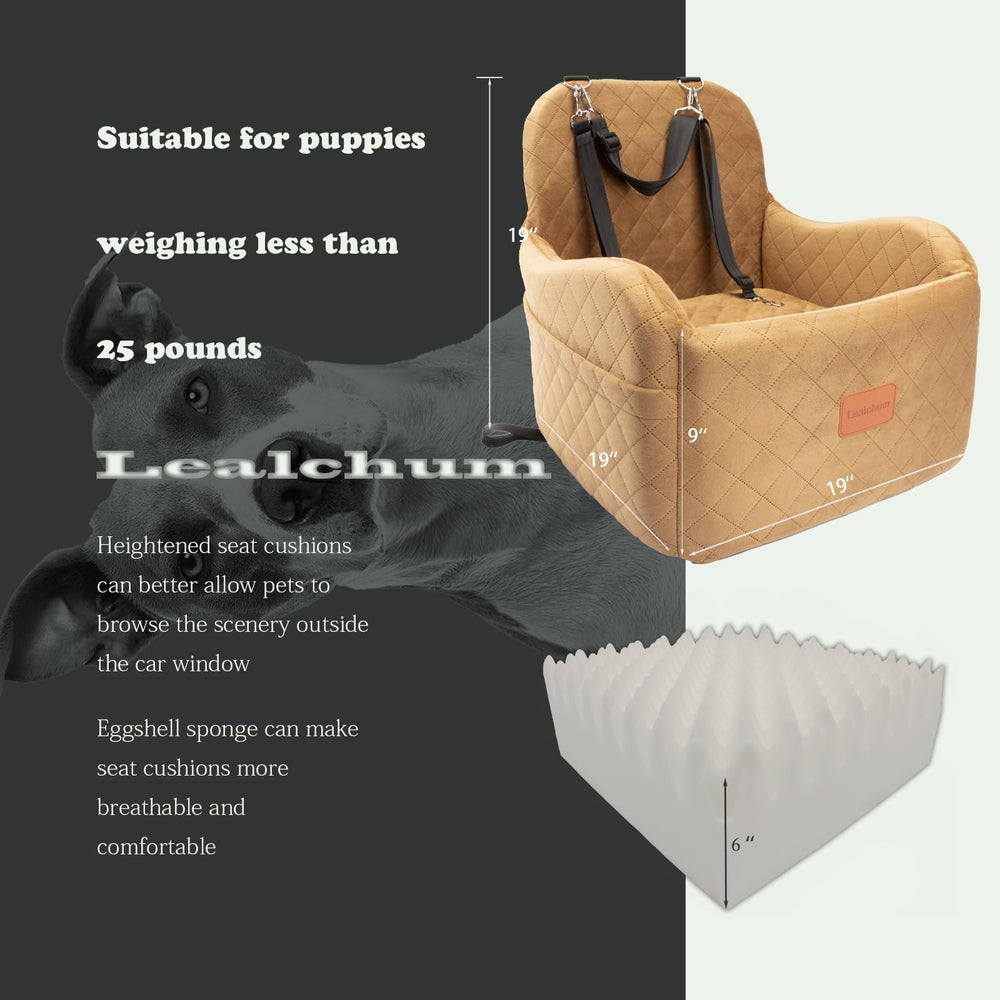 Base antideslizante Lealchum para coche mantiene estable al perro.