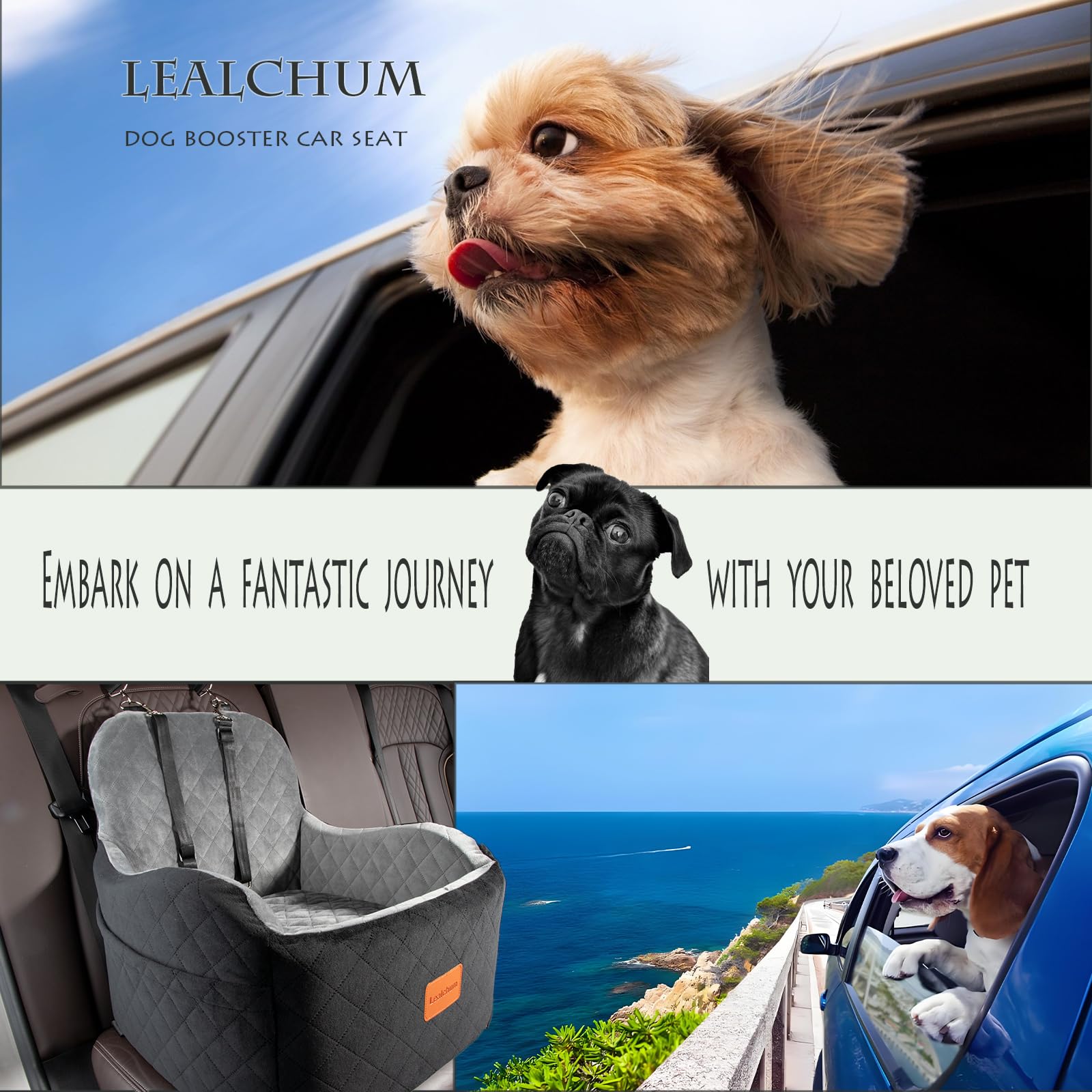 Lealchum diseño ergonómico para viajes en coche, instalación rápida.