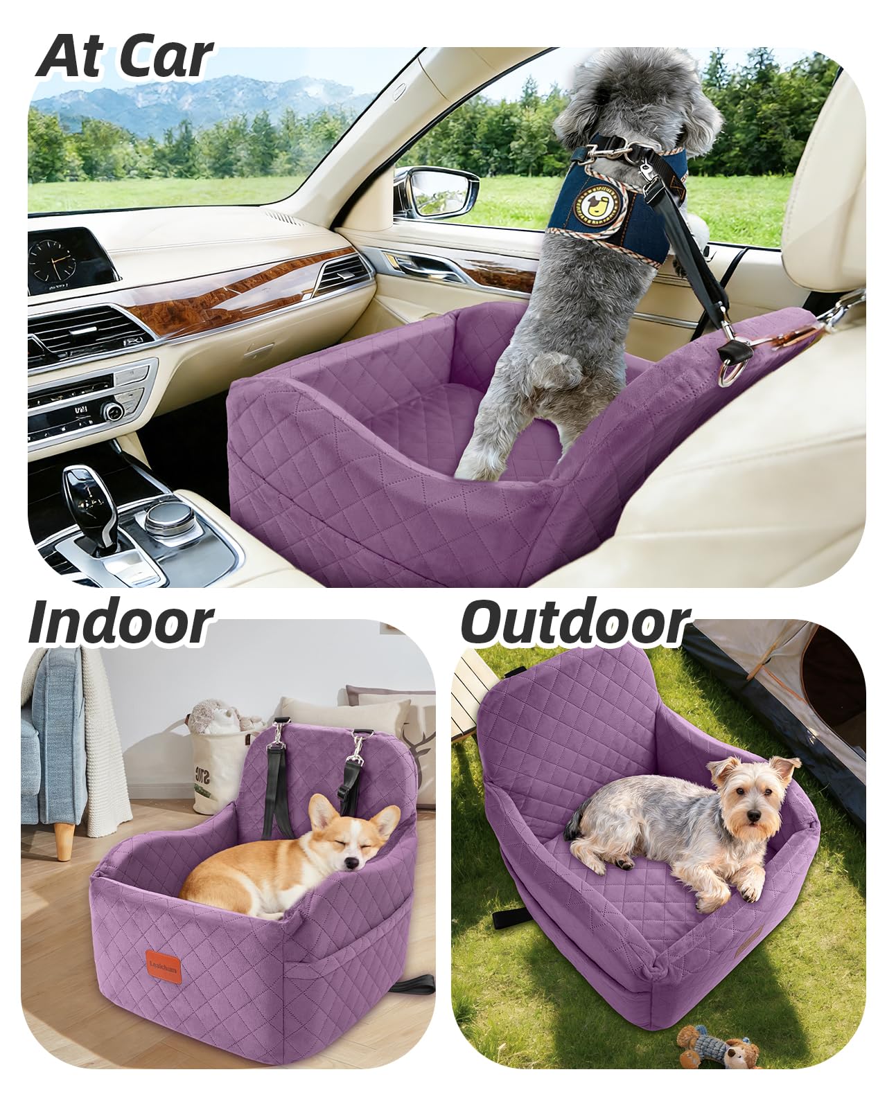 Tejido morado de Lealchum añade estilo y comodidad para paseos diarios.