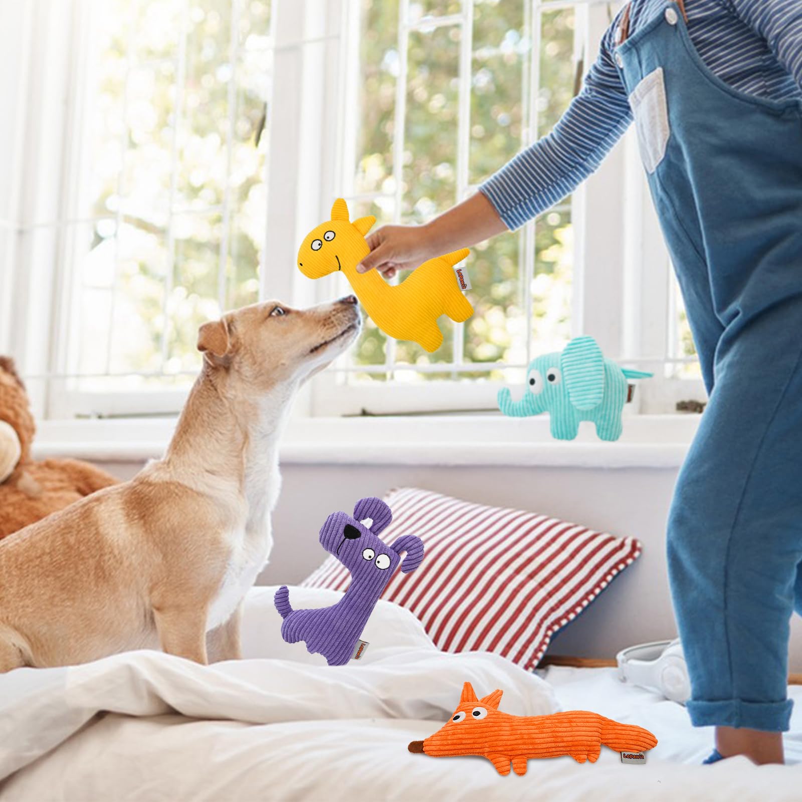 Material no desprende y seguro para perros durante el juego
