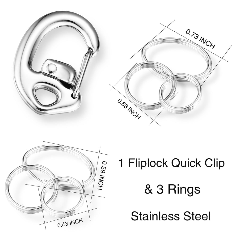 Leash King anillos divididos para etiquetas, fácil intercambio.