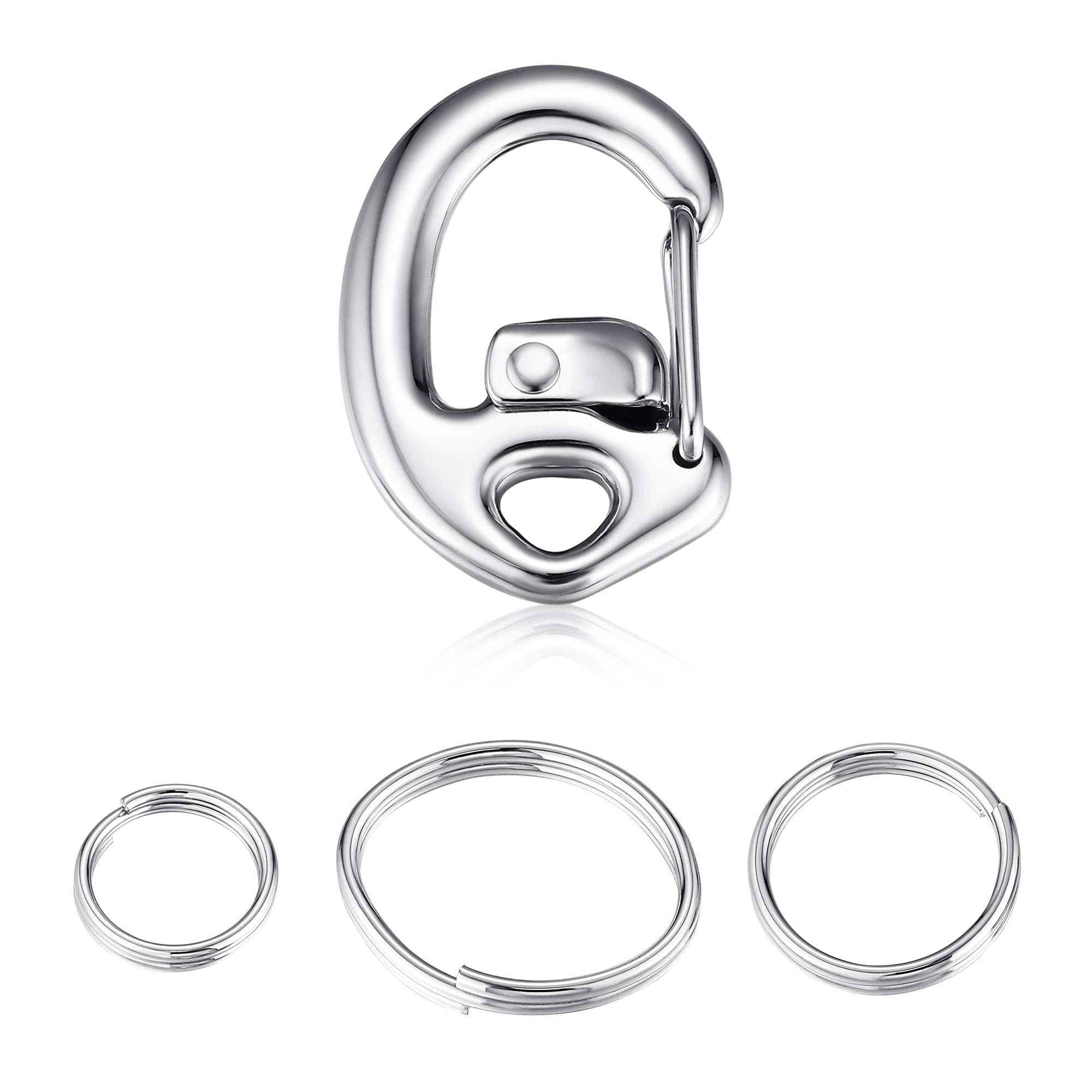 Leash King clip carabiner con cierre rápido para collar seguro.