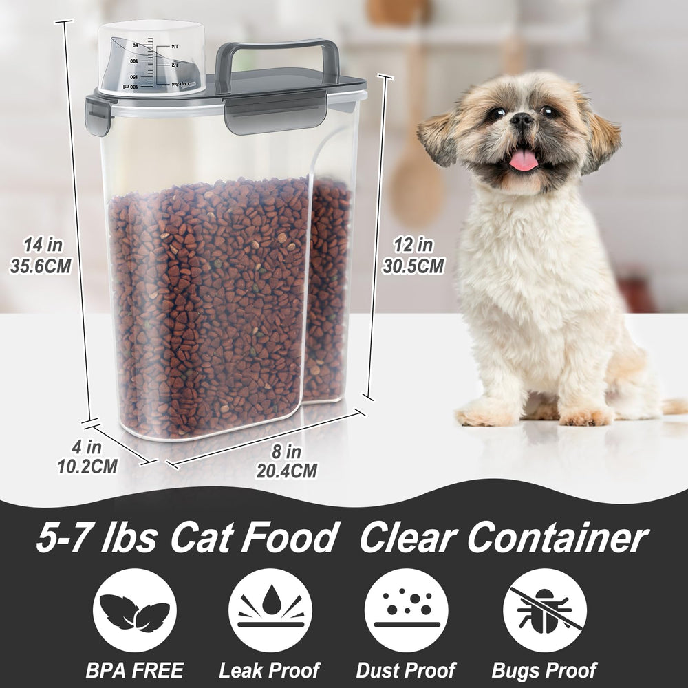 LEAWALK capacidad de 5L para almacenar alimento para mascotas y granos.