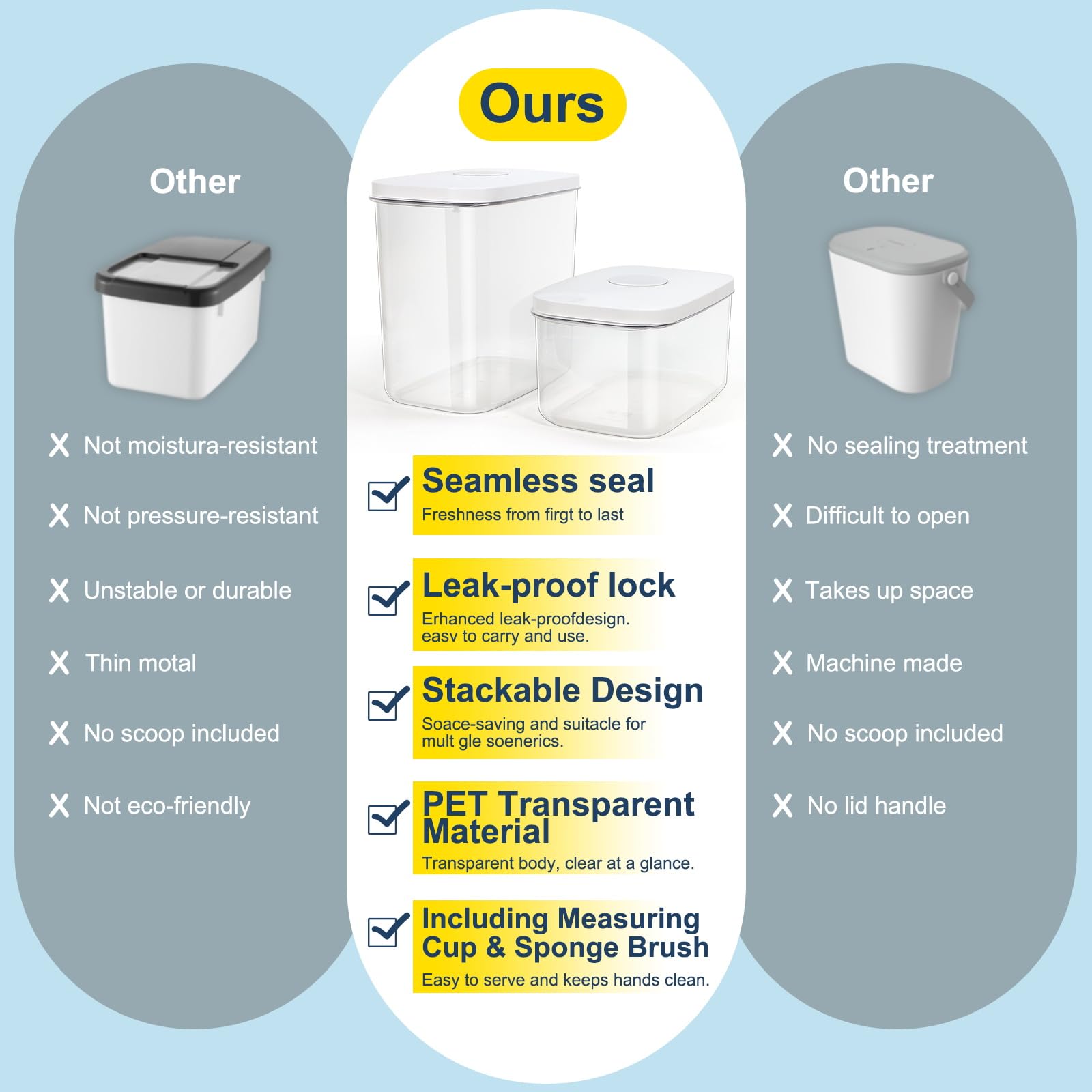 Asas laterales de LEAWALK facilitan mover el contenedor lleno con comodidad.