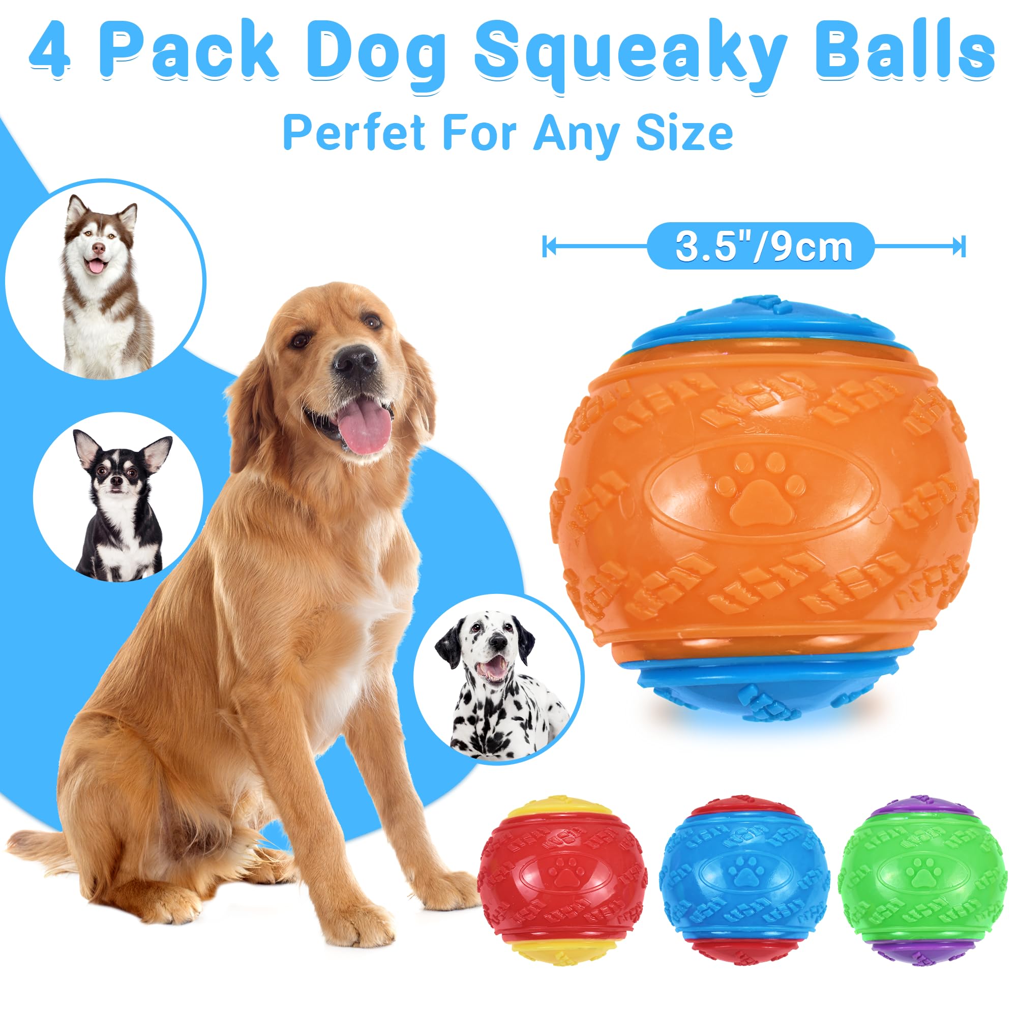 Bola LECHONG TPR, alta rebote, perfecta para perros activos.