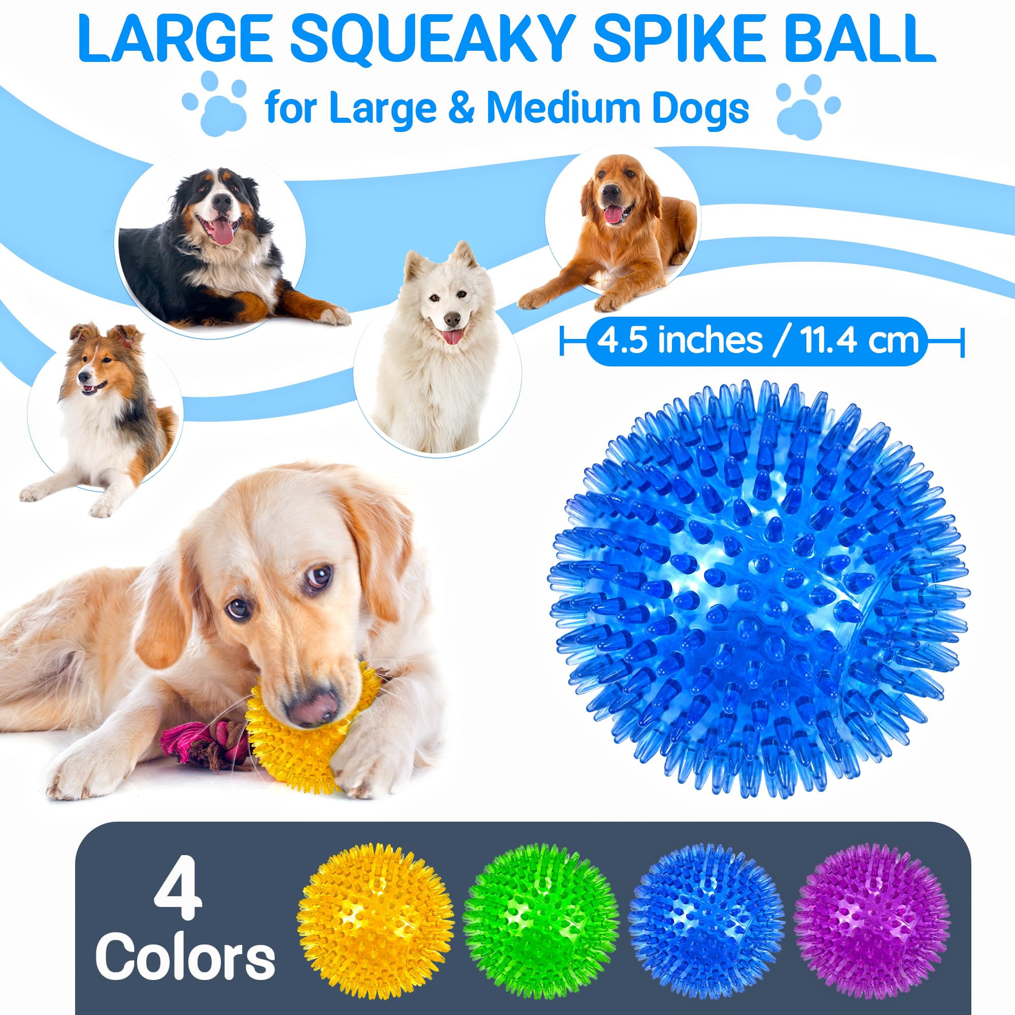 LECHONG bola con chirriador integrado para estimular juego y atención.