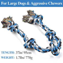 LECHONG cuerda masticable grande para perros fuertes y activos
