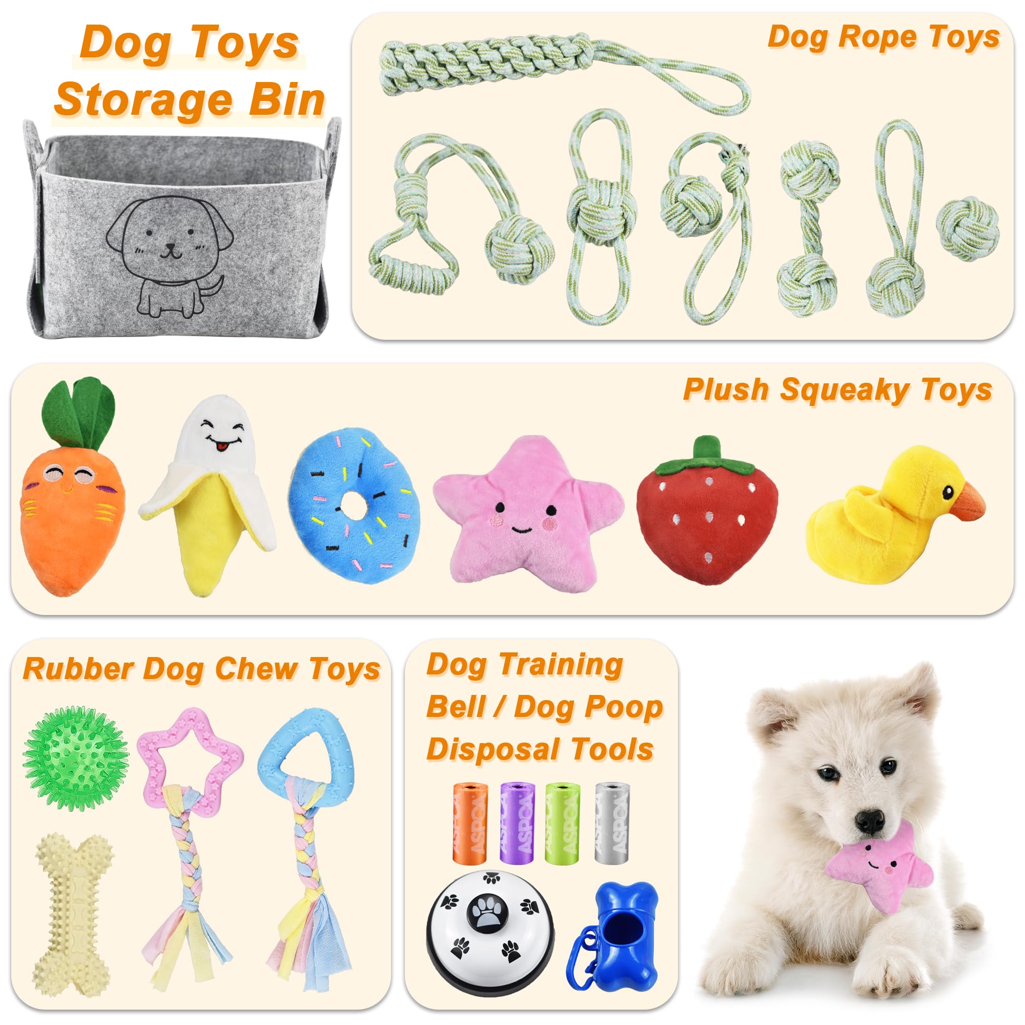 LECHONG juguetes de cuerda para perros, favorece tirar y apoyo suave para dientes.