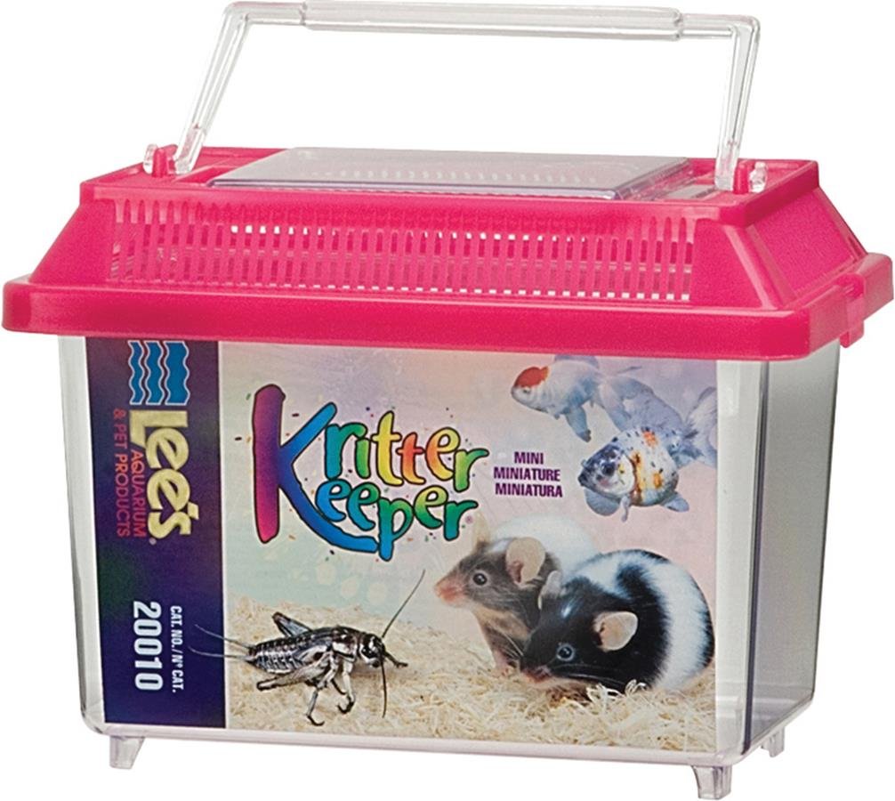 Lee's Kritter Keeper mini, tapa: cierre seguro y transporte fácil.