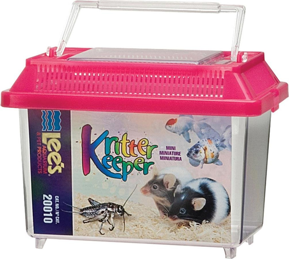 Lee's Kritter Keeper mini, tapa: cierre seguro y transporte fácil.