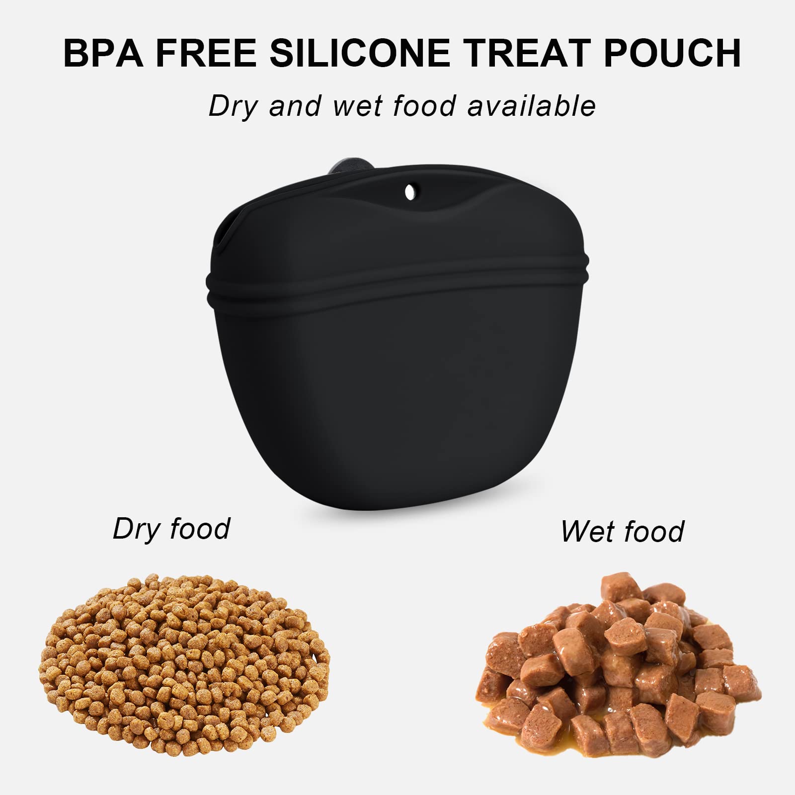 Left&Right bolsa-premios silicona-perro: adecuada para comida durante el entrenamiento.