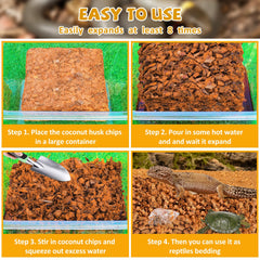 Legigo sustrato de coco absorbe olores y desechos en terrario.