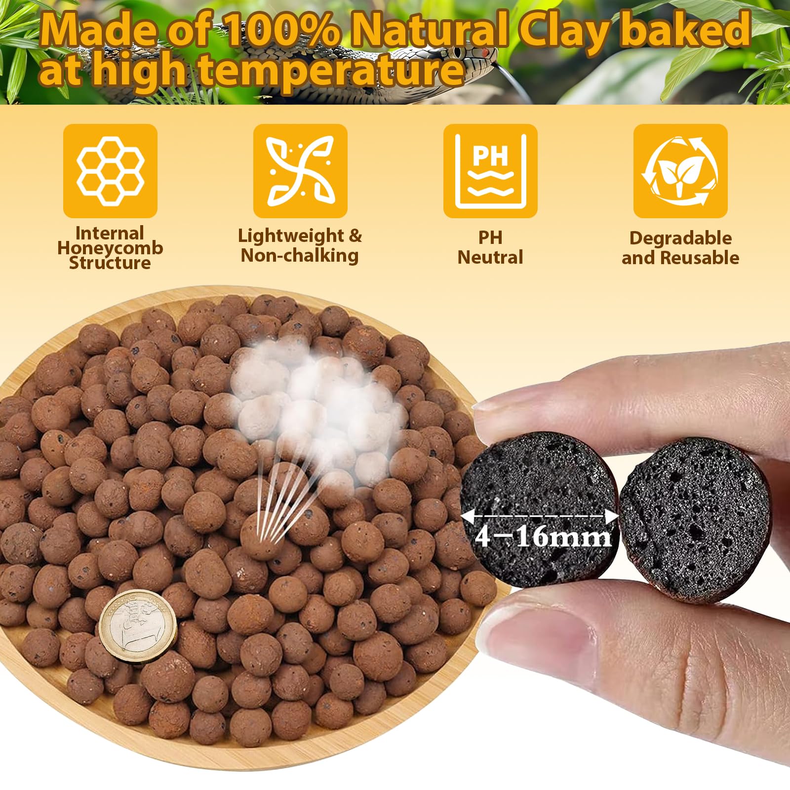Legigo LECA bolas: reserva de humedad natural para terrarios estables