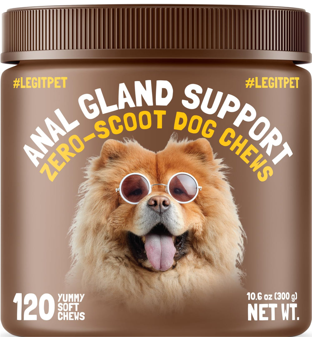 LEGITPET Anal Gland Relief Chews envase, fácil de usar para el cuidado diario del perro