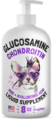 LEGITPET glucosamina líquida para perros, botella con sabor bacon y movilidad articular