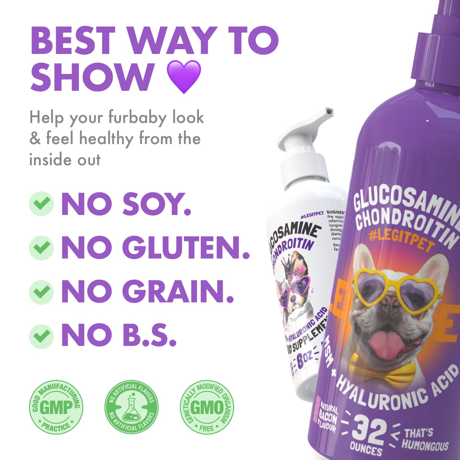 LEGITPET glucosamina líquida para perros ideal para mascotas senior