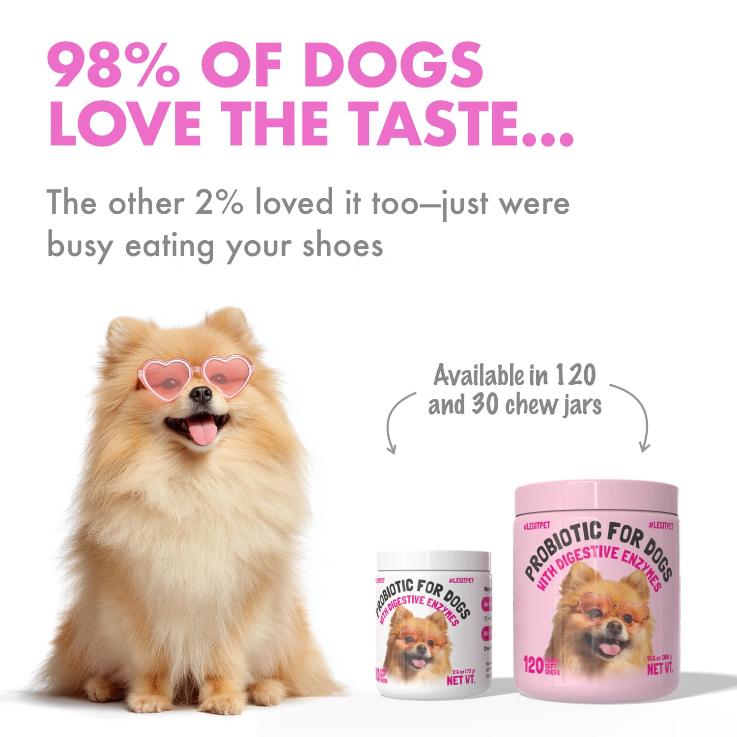 LEGITPET Probiotics para perros: alivio de flatulencias y malestar estomacal