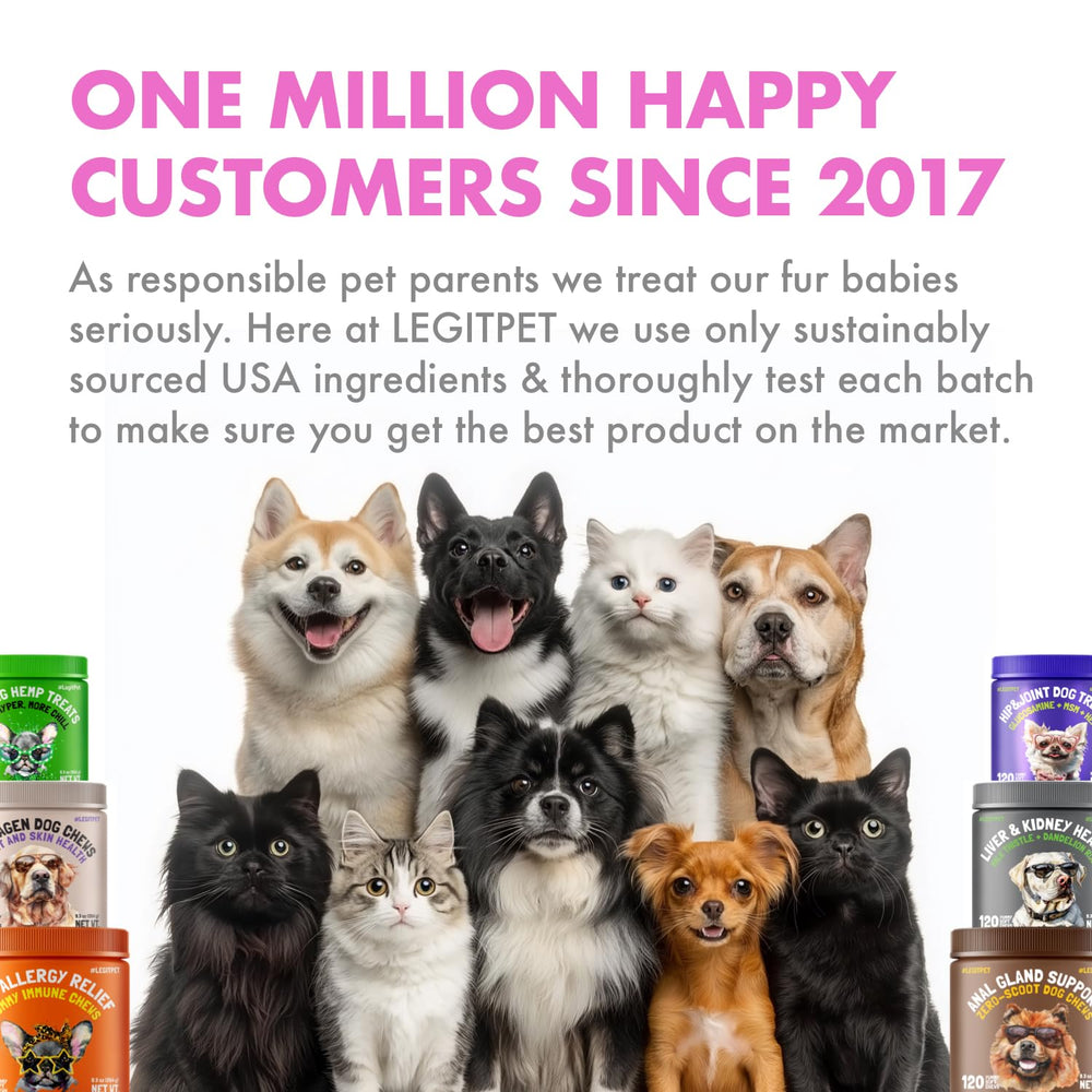 LEGITPET Probiotics para perros: paquete de 120 pastillas para uso diario
