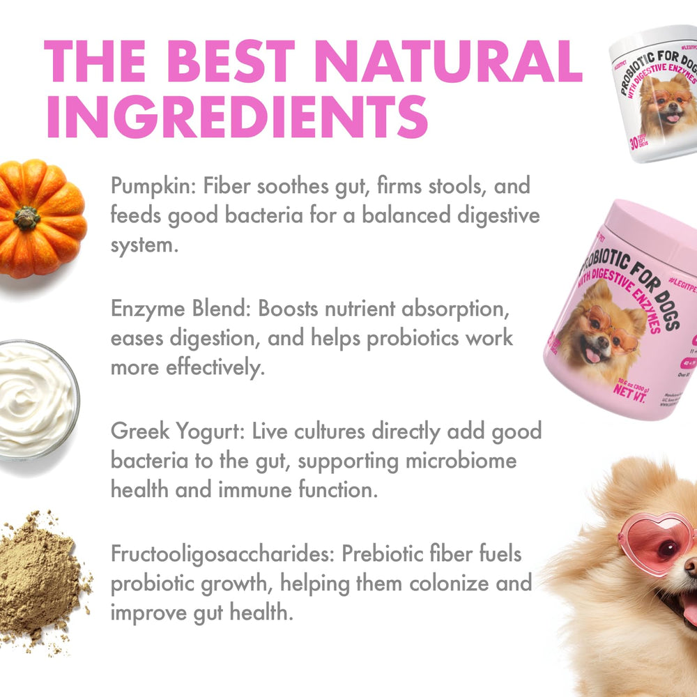 LEGITPET Probiotics para perros: apoyo al sistema inmunológico canino