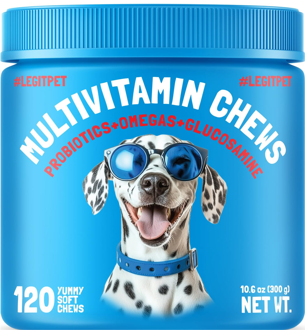 LEGITPET vitaminas para perros en bote, soporte diario para movilidad y bienestar.