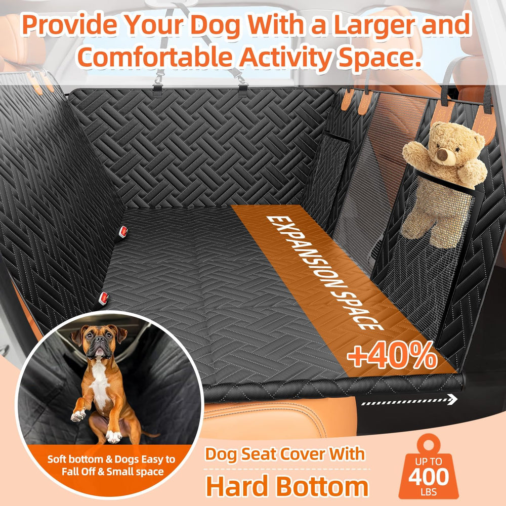 LEHNI cubre asiento trasero para perros ofrece amplio espacio y comodidad para viajes.