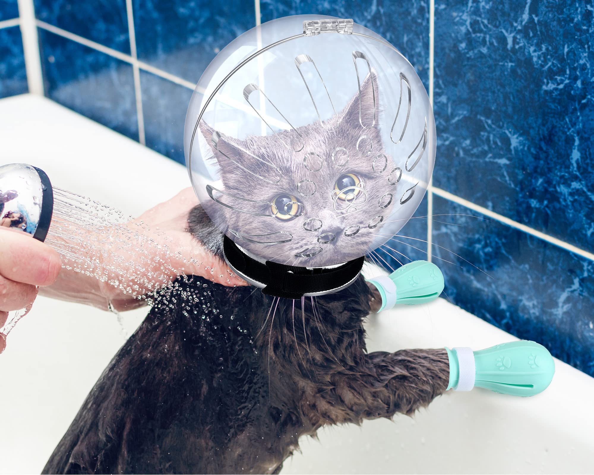 LEIFIDE bozal de talla ajustable, compatible con gatos grandes
