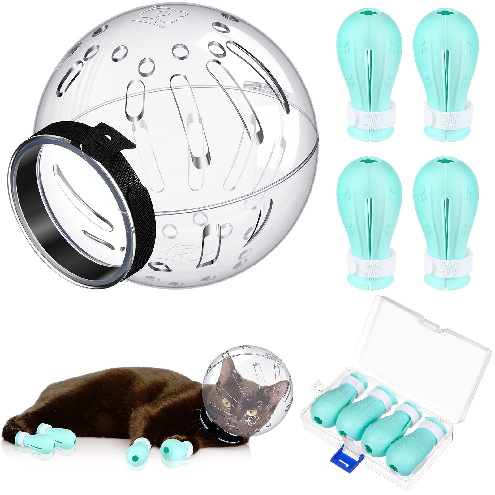 LEIFIDE bozal ajustable para gato, sesión de grooming más segura