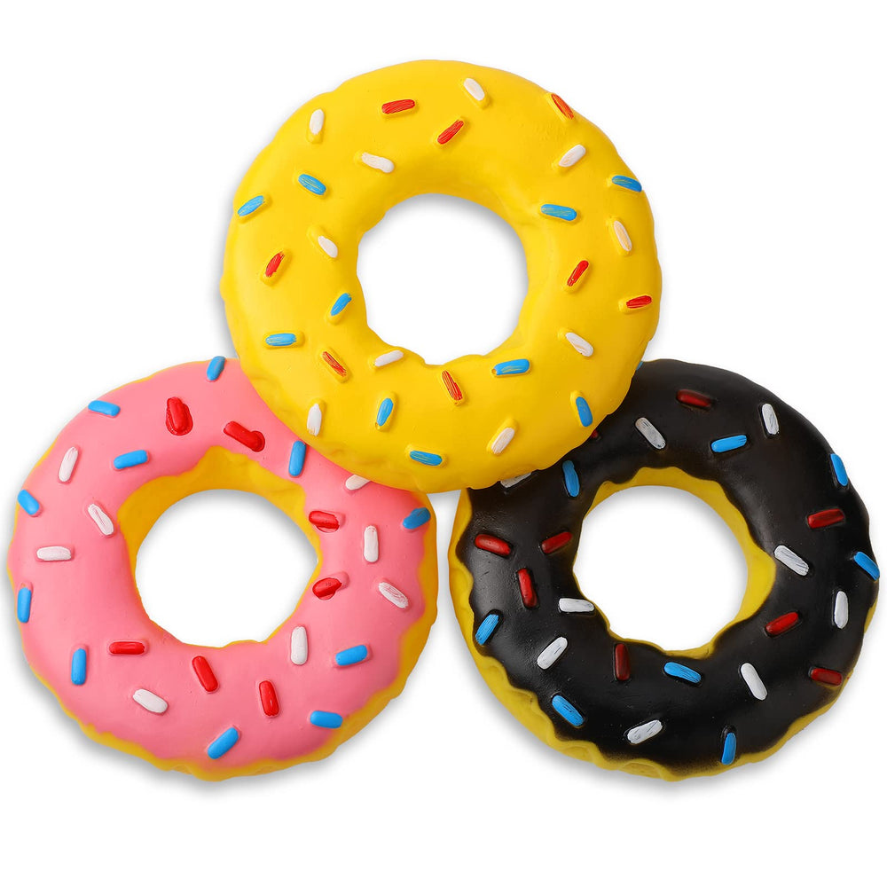 Leitee donut rosa: mordedor divertido para juegos suaves en perros pequeños y medianos