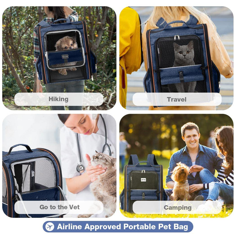 Lekebobor mochila porta-mascotas tela Oxford 300D resistente al agua