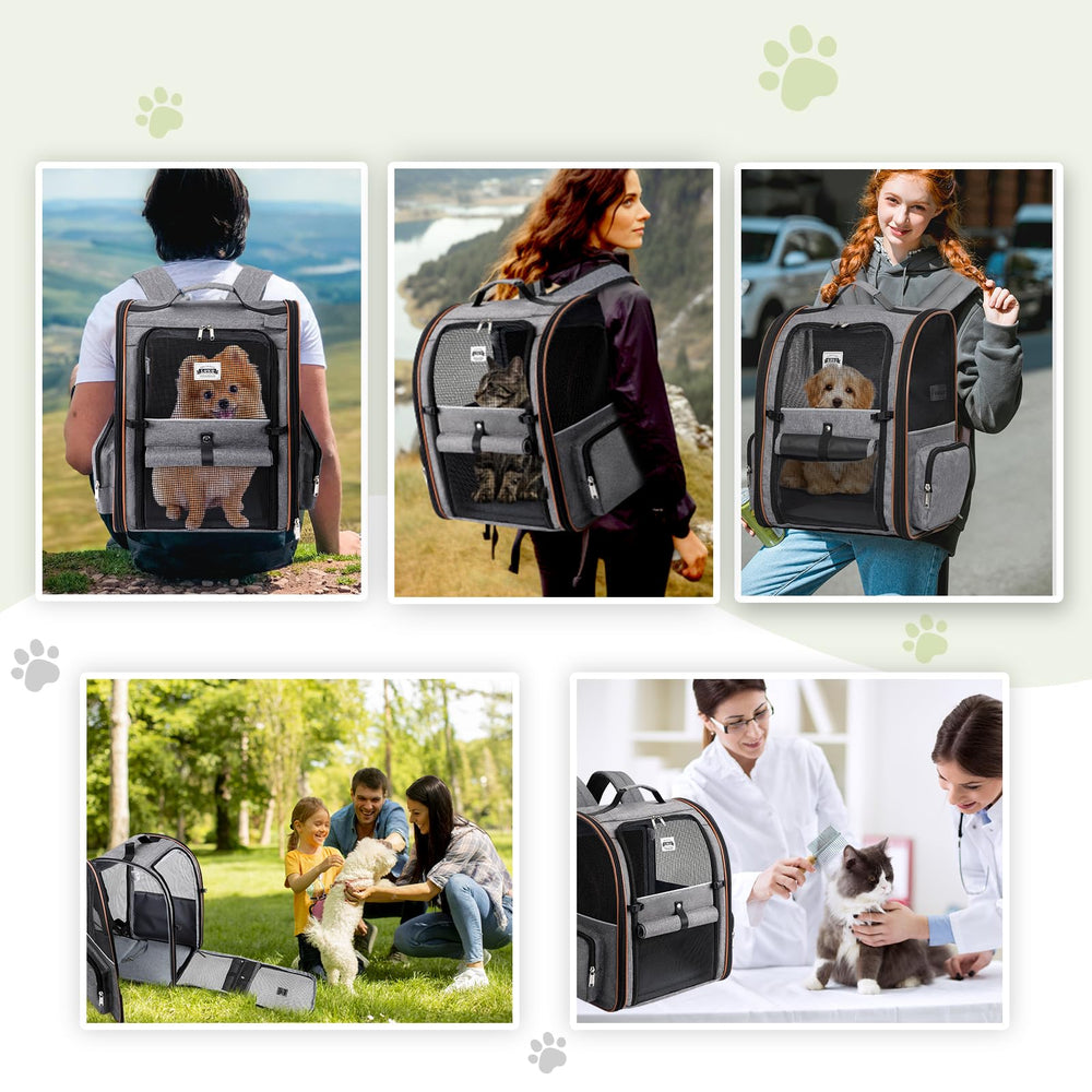 Lekebobor mochila para viajes, ideal para caminatas y visitas al veterinario.