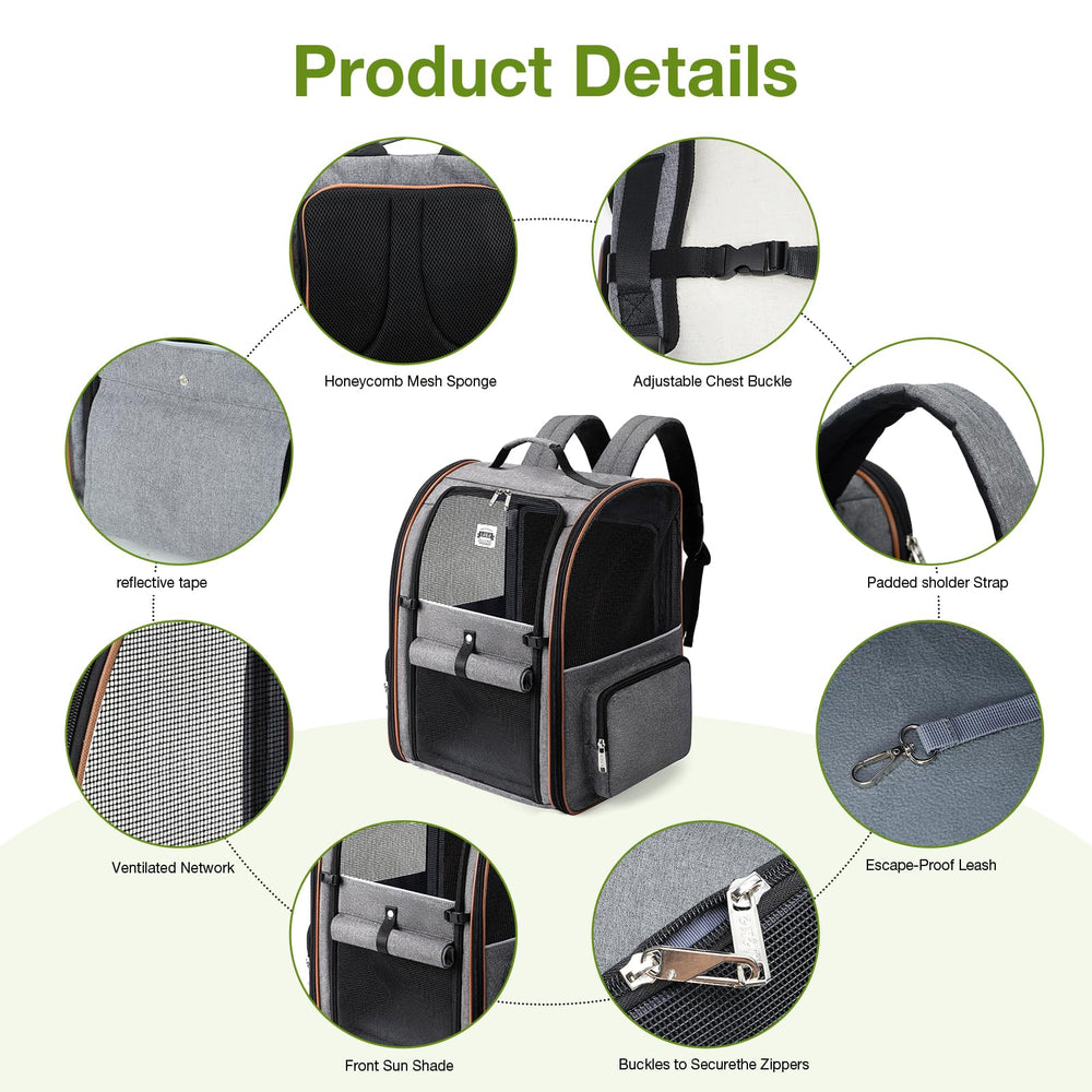 Lekebobor mochila seguridad con correa para evitar escapes.